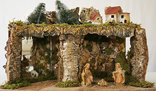 euroMarken Weihnachtskrippe Natalizio Leere Krippe, Waldhäuschen und Moos mit Lichtern, 58 x 34 x 37 cm 58 x 34 x 37 Mehrfarbig euroMarken Weihnachtskrippe Natalizio Leere Krippe, Waldhäuschen und Moos mit Lichtern, 58 x 34 x 37 cm 58 x 34 x 37 Mehrfarbig von Euromarchi