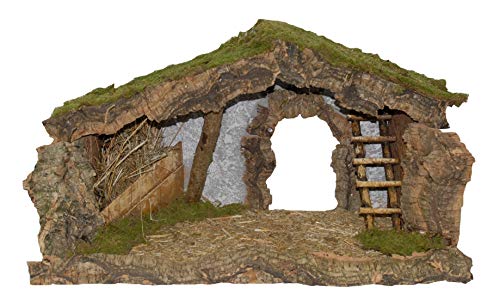 euromarchi Weihnachtskrippe Natalizio, Leere Hütte, Stall, Leiter und Heilen, aus Holz, Stroh und Moschus, 23x12,5x13 cm, 23 x 12,5 x 13 cm euromarchi Weihnachtskrippe Natalizio, Leere Hütte, Stall, Leiter und Heilen, aus Holz, Stroh und Moschus, 23x12,5x13 cm, 23 x 12,5 x 13 cm von Euromarchi