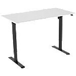 euroseats White Rechteckig Elektrisch Höhenverstellbar Sitz-Stehschreibtisch Holz, Metall Schwarz 1.200 x 800 x 750 - 1.235 mm von euroseats