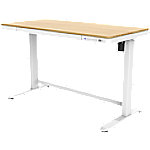 Euroseats Sitz-Stehschreibtisch Kunststoff Weiß Eiche 602 x 1202 mm ? 720 x 1210 mm von euroseats