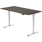 euroseats Sitz-Stehschreibtisch Weiß, Eiche 1,400 x 800 x 625 - 1.275 mm von euroseats