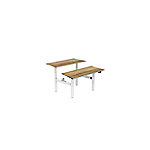 euroseats Sitz-Stehschreibtisch Weiß, Eiche 1,600 x 800 x 625 - 1.255 mm von euroseats