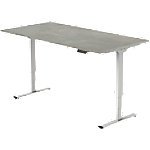 euroseats Sitz-Stehschreibtisch Weiß, Grau 1,400 x 800 x 625 - 1.275 mm von euroseats