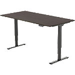euroseats Steh-Sitz-Schreibtisch Schwarz T-Form 685 - 1119 mm von euroseats