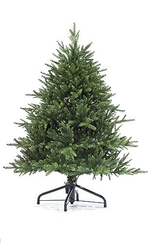 eveXmas 125cm Künstlicher Weihnachtsbaum, Tannenbaum Infinity Klassik Grün, 388 Zweige 100% PE-Spitzen, inklusive Metallständer von eveXmas