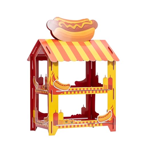 evelay Süßigkeitenständer Shop Präsentationsständer Kuchen Dessert Geburtstag Party Süßigkeiten Popcorn Hotdog Leckereien Partygeschirr (Hot Dog) von evelay