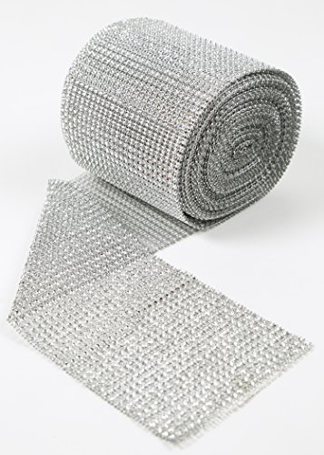 event-kauf 9m Strassband Strassborte Dekoband Hochzeit Deko (Silber) B Ware von event-kauf