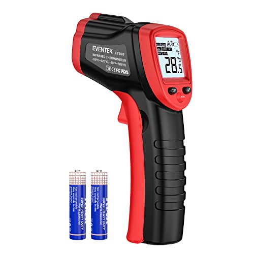 Infrarot Thermometer,Eventek IR-Laser Thermometer,Berührungslose -50°C-420°C (-58°F - 788°F),Digitale Temperaturpistole,Nicht medizinisch,nicht für den menschlichen Körper,um die Temperatur zu messen von eventek