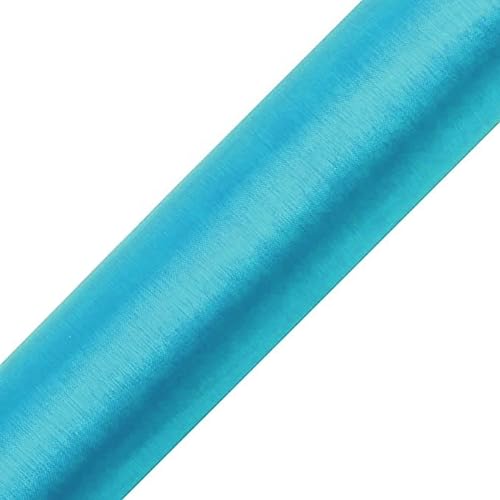 eventkauf Organza Rolle 9m x 15 cm Tischläufer Dekostoff (Türkis/Blau) von eventkauf