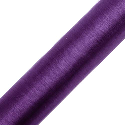 eventkauf Organza Rolle 9m x 36 cm Tischläufer Dekostoff (Aubergine) von eventkauf