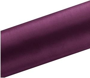 eventkauf Satin Rolle 9m x 16 cm Tischläufer Dekostoff (Pflaume) von eventkauf