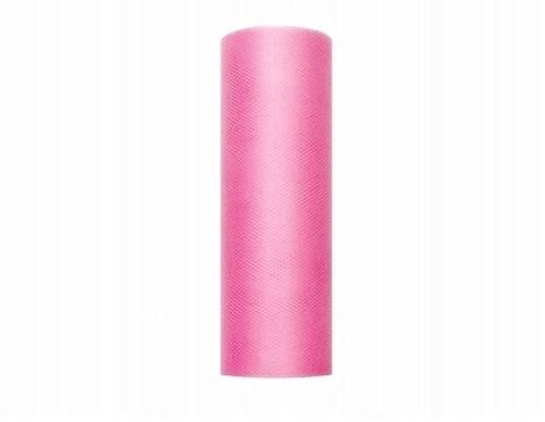 eventkauf Tüll Rolle 9m x 15cm Tischläufer Dekostoff (Freie Farbwahl) (Pink) von eventkauf
