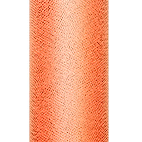 eventkauf Tüll Rolle 9m x 15cm Tischläufer Dekostoff (Orange) von eventkauf