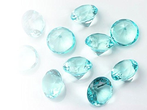 eventkauf 10 Kristalle Diamanten Streuteile Dekosteine 20mm (Türkis) von eventkauf