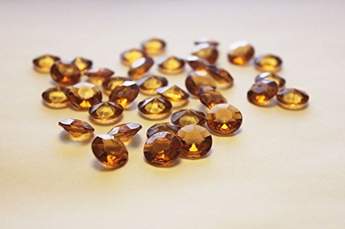 eventkauf 100 Kristalle Diamanten Streuteile Dekosteine 12mm (Goldbraun) von eventkauf