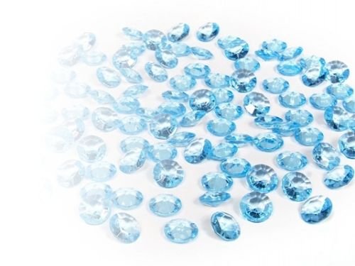eventkauf 100 Kristalle Diamanten Streuteile Dekosteine 12mm (Hellblau) von eventkauf