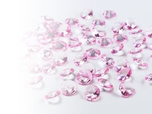 eventkauf 100 Kristalle Diamanten Streuteile Dekosteine 12mm (Rosa) von eventkauf