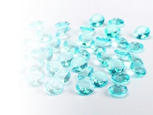 eventkauf 100 Kristalle Diamanten Streuteile Dekosteine 12mm (Türkis) von eventkauf