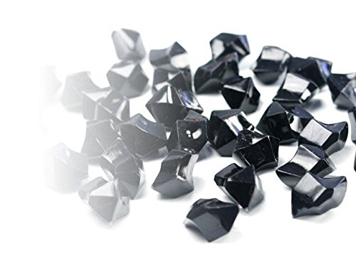 eventkauf 40 Diamanten Streuteile Dekosteine 2,5 x 2,1 cm (Schwarz) von eventkauf