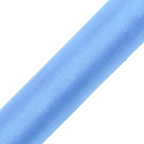 eventkauf Organza Rolle 9m x 36 cm Tischläufer Dekostoff (Hellblau) von eventkauf