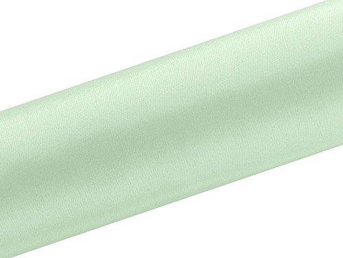 eventkauf Satin Rolle 9m x 16 cm Tischläufer Dekostoff (Freie Farbwahl) (Mint) von eventkauf