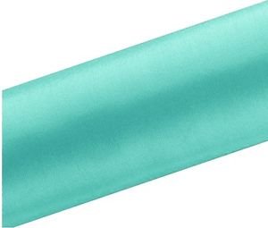 eventkauf Satin Rolle 9m x 16 cm Tischläufer Dekostoff (Türkis) von eventkauf