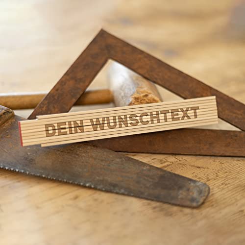 Zollstock mit Namen | Meterstab mit Gravur | individuelles und persönliches Geschenk mit Namen | Geschenkidee für Männer & Frauen | Geschenk für Papa zum Vatertag (Natur) von eventlicht