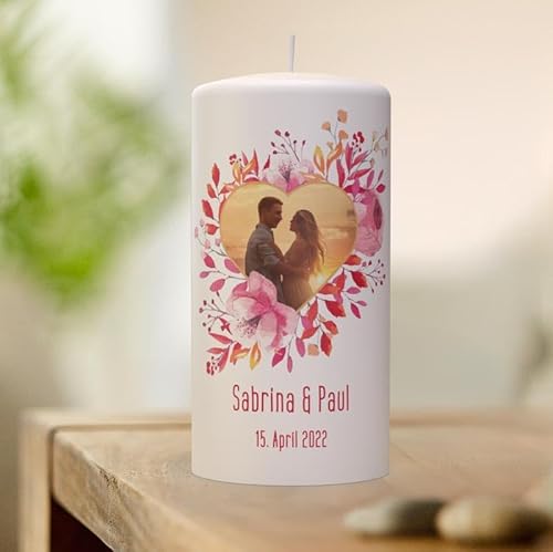 eventlicht Personalisierte Kerze mit Foto und Text – Individuelle Gestaltung, Hochwertige Qualität, Ideal als Geschenk zum Valentinstag, Hochzeit, Geburtstag oder Jahrestag, Unparfümiert, Kerze eventlicht Personalisierte Kerze mit Foto und Text – Individuelle Gestaltung, Hochwertige Qualität, Ideal als Geschenk zum Valentinstag, Hochzeit, Geburtstag oder Jahrestag, Unparfümiert, Kerze von eventlicht
