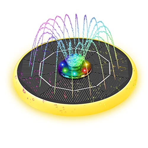 everfarel LED-Solarbrunnen Solarteichpumpe, mit Solar schwimmende Brunnenpumpen, passend für Gartenteich oder Brunnenteich Vogelbad Fischbecken von everfarel