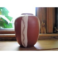 Kleine Vintage Vase - Sawa Keramik 50Er Jahre Mid Century Modernist Wgp Home Dekor Terrakotta Sigillata Heinrich-Maria Müller von everglaze