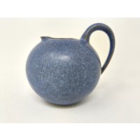 Vintage Vase - 50Er Jahre Mid Century Keramik West German Pottery Klein Blaue Glasur Form Nr. 522 Mini Krug von everglaze