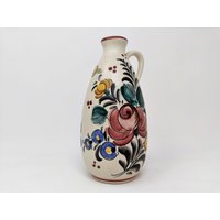 Vintage Vase - Jawe Edelkeramik 50Er 60Er 70Er Jahre Keramik Dekor 39 T Mid Century Mit Label Fayence Glasur Blumen von everglaze
