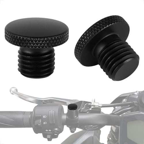 Evermotor Motorrad Spiegel Stopfen Blindstopfen M10×1.25 CNC Aluminium Abdeckung Anodische Oxidation Gewinde Schrauben 10mm 1x Rechts- und 1x Linksgewinde/clockwise+ anticlockwise (Ein Paar) Evermotor Motorrad Spiegel Stopfen Blindstopfen M10×1.25 CNC Aluminium Abdeckung Anodische Oxidation Gewinde Schrauben 10mm 1x Rechts- und 1x Linksgewinde/clockwise+ anticlockwise (Ein Paar) von evermotor