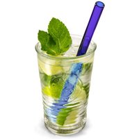 Blaue Glastrinkhalme 6Er Set, Gerade 10 Mm X 200 von everstraw