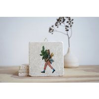 Fliese - Dame Mit Pflanze von evimstore