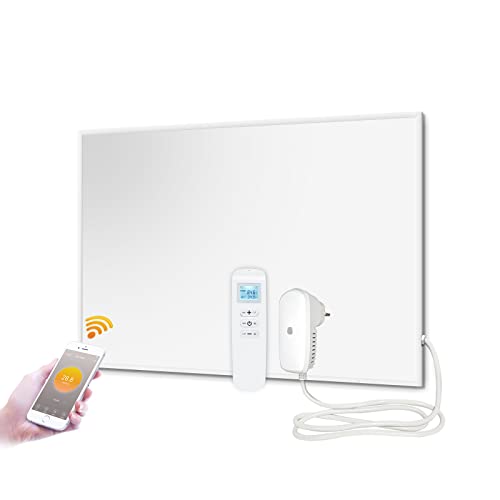 EVOKOR Infrarotheizung 520W, WiFi Thermostat mit Fernbedienung, Infrarot Heizung mit Überhitzungsschutz, Heizplatte Heizkörper Heizpaneel, Wandheizung, Elektroheizung Energiesparend-920 * 620mm von Evokor