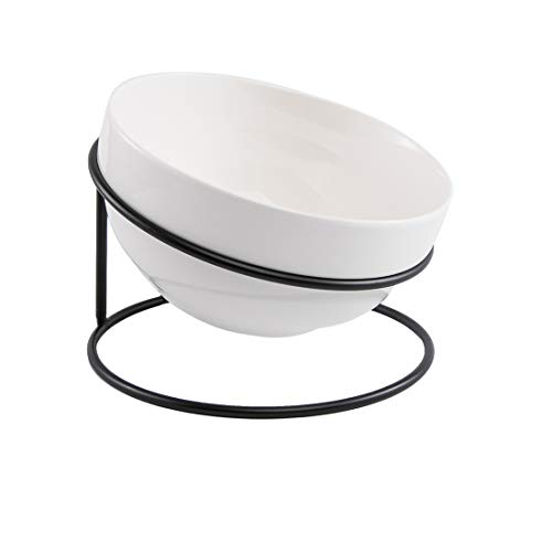 Katzenfutterschale Kleine Tiernahrung Feeder Wasserschale Anti-Kippschale Schutz Halswirbelsäule Näpfe (Größe A.) von evomosa