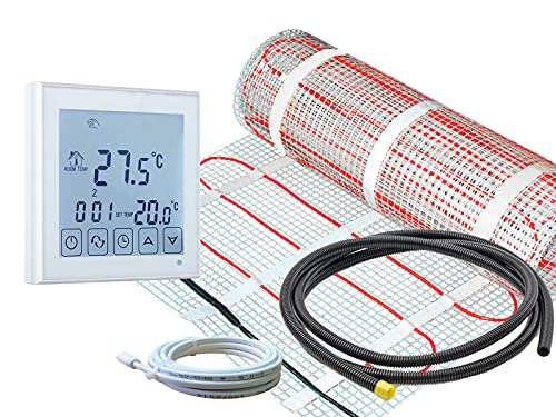 ew direkt Komplett-Set elektrische Fußbodenheizung SunPro 160 für Fliesen, Naturstein mit Thermostat RT-45 (2 m² - 0,5 x 4 m) von ew direkt