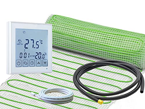 Komplett-Set elektrische Fußbodenheizung UltraPro 160 W/m² mit digitalem Thermostat RT-45 (4,0 m² - 0,5 m x 8 m) von ew direkt