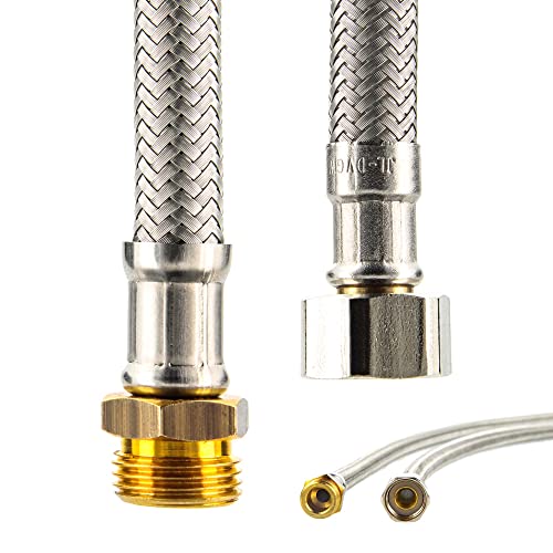 tecuro Sanitär Verbindungsschlauch 1/2 ÜWM x 1/2 AG x 200 mm, KTW-A- DVGW geprüft, temperaturbeständig von -5°C bis 70°C von tecuro