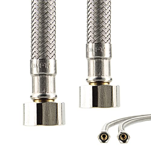 Sanitär Anschlussschlauch Verbindungsschlauch 1/2" Überwurfmutter x 1/2" Überwurfmutter - Länge 500 mm von tecuro