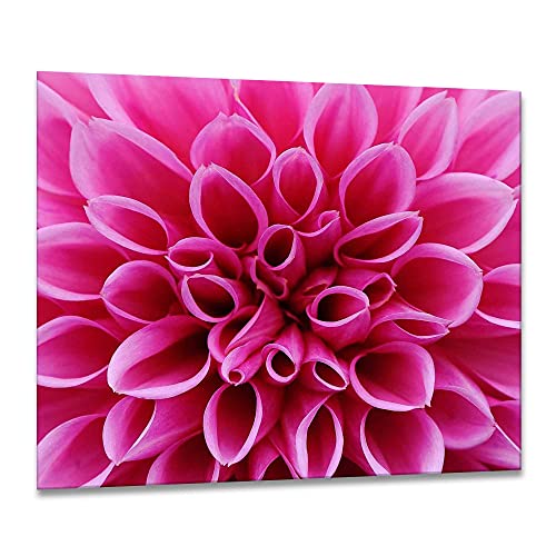 ewaschbaer Herdabdeckplatten Ceranfeldabdeckung Spritzschutz Glas 60x52 Blumen Pink Natur von ewaschbaer