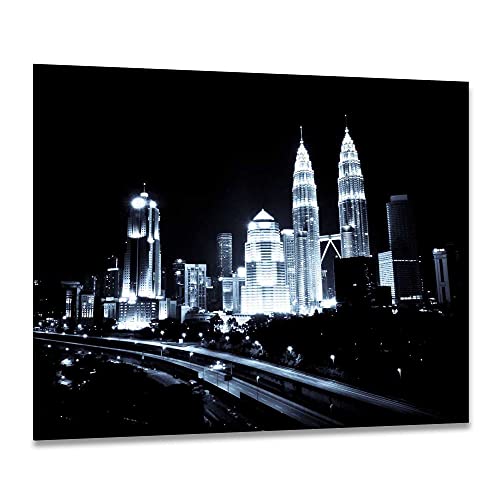 Herdabdeckplatten Ceranfeldabdeckung Spritzschutz Glas 60x52 Modern Schwarz Weiß von ewaschbaer