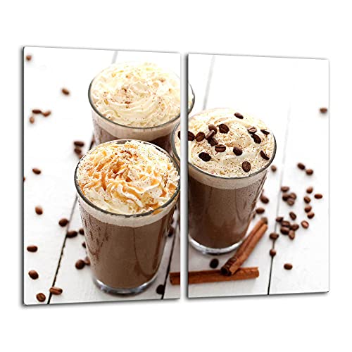 ewaschbaer Herdabdeckplatten Schneidebrett Spritzschutz Set 2x30x52 | Bild auf Glas | Sicherheitsglas Gehärtetes Glas Bild | Motiv Kaffee ewaschbaer Herdabdeckplatten Schneidebrett Spritzschutz Set 2x30x52 | Bild auf Glas | Sicherheitsglas Gehärtetes Glas Bild | Motiv Kaffee von ewaschbaer