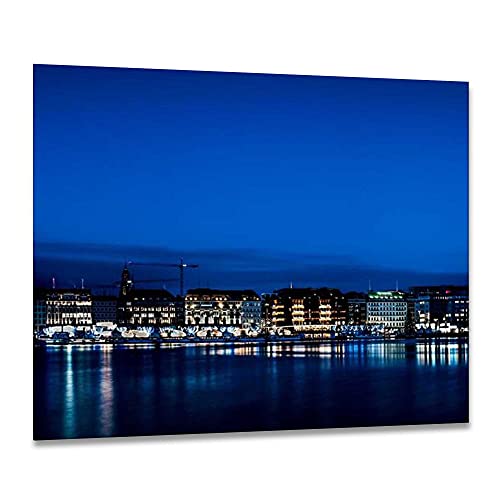 ewaschbaer Herdabdeckplatten Ceranfeldabdeckung Spritzschutz Glas 60x52 Hamburg Blau Nacht von ewaschbaer