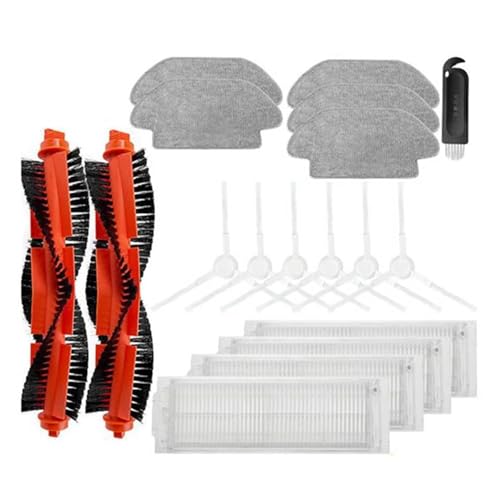 ewgrkba 18PCS Competible Kompatibel Mit Xiaomi Mi Roboter Staubsauger Pro P Reinigung Roboter STYTJ02YM, Wichtigsten Seite Pinsel Hepa-Filter mopp von ewgrkba