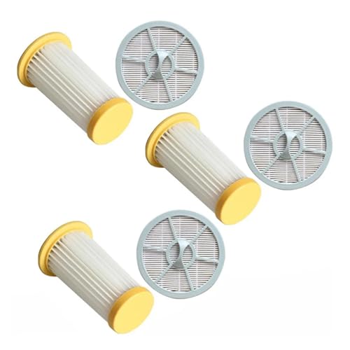 ewgrkba 3 x Staubsaugerteile, HEPA-Filter und 3 x runder Luftauslassfilter, kompatibel mit FC8260, FC8261, FC8262, FC8264 von ewgrkba