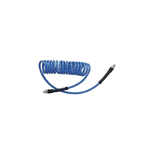 ewo Druckluft-Spiralschlauch Polyurethan, mit Anschlussgewinde G1/4 (Messing verzinkt), Schlauch-ø: 8 x 5 mm, Arbeitslänge: 3 m, Außen-ø: 40 mm, Arbeitsdruck: 18,0 bar von ewo