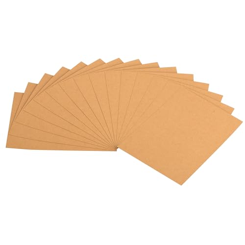 ewtshop® Kraftpapier, 50 Blätter, DIN A4, Naturkarton, hochwertige Qualität, Brown Natural Kraft Card, Kraftkarton 320 g Qualität von ewtshop