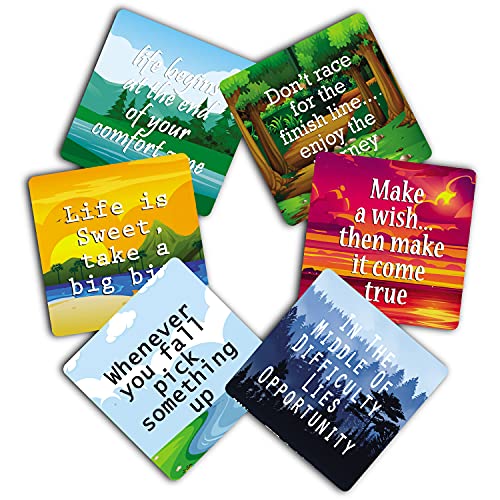 Motivierende Untersetzer, 6er-Set, inspirierende Notizen, Untersetzer mit motivierendem Zitat, Freundschafts-Untersetzer, inspirierendes Zitat, inspirierende Untersetzer von exciting Lives